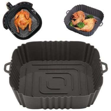 Imagem de Forma Para Air Fryer De Silicone Quadrada 16Cm