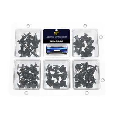 Imagem de Kit C/100 Grampos Para-Choque Diversos - 6 Berços/Mix 02 - Mestre da F