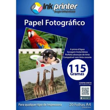 Imagem de Papel Fotográfico Brilhante Glossy A4 115gr - Impressões de Alta Quali