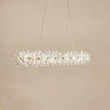 Imagem de lâmpada LED Lustres, Nordic Grande Lustre de Cristal 40 60 80cm Anel Lustre Sala de estar Decoração Quarto Luminárias (Cor: D80cm e D40cm, Tamanho: Branco Frio) (D40cm X A18cm Branco Frio)