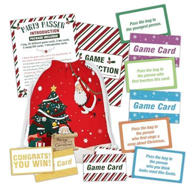 Imagem de Jogo de Passes de Natal - Jogo divertido de festa de Natal, 44 cartas com uma bolsa para amigos da família - Casa, escritório, sala de aula, atividades de festas de fim de ano para adultos - A03