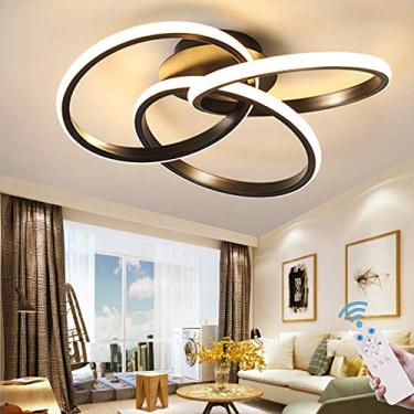 Imagem de Luminária de teto LED moderna, com controle remoto, luminária de teto regulável, lustre de quarto infantil, luminária de metal, painel de acrílico, luminária para sala de estar, quarto, corr