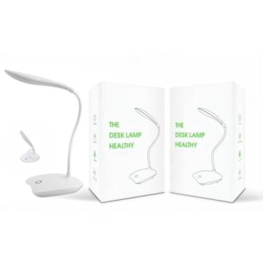 Imagem de Luminaria de Mesa, Luminaria de Mesa Led, LumináRia Abajur de Mesa Led, RecarregáVel Touch Haste FlexíVel, 10×34.5cm, Branco(TD-01)