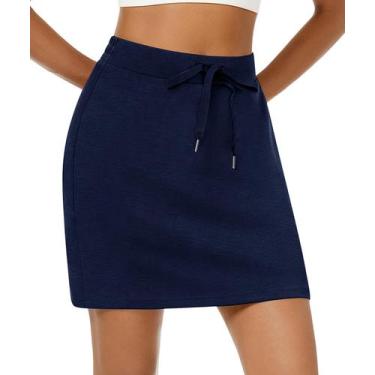 Imagem de Saia de tênis Casly Lamiit Athletic Running Golf Shorts Navy 2XL