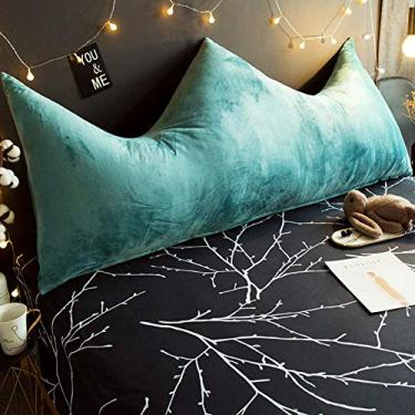 Imagem de Almofada de cabeceira de cabeceira, bloco de apoio estofado para sofá-cama, coroa grande, almofada de cintura macia removível, almofada de encosto para cabeceira - v 90 x 60 cm (35 x 24 polegadas) (G