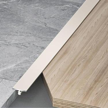Imagem de Perfil De Transição De Alumínio Anodizado, Trilho De Compensação Plano Para Azulejos & Laminados - 3 Peças, Tiras De Extremidade De 100cm Para Acabamento De Piso E Tra, Aprikosenasche, Breite: 6mm