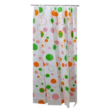 Imagem de Casita Cortina para Box com 12 Ganchos, Estampas Sortidas, 180 x 180 cm, Diversos Designs Marinhos, Florais e Geométricos, Para Banheiro (Bolas)