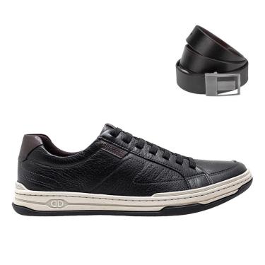 Imagem de Kit Sapatênis Democrata Denim Jay Masculino + Cinto