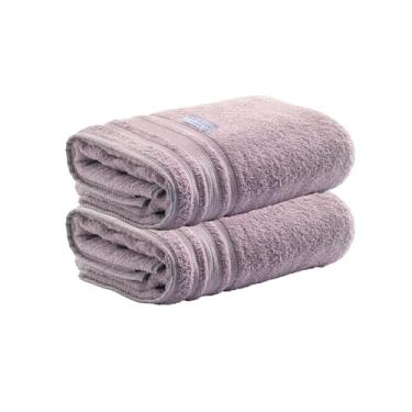 Imagem de Jogo de Toalhas de Rosto Avere 2 Peças 100% Algodão, 50x80cm 500g/m², Alta Absorção, Toque Macio, Design Sofisticado e Durável – Altihaus (Azaleia)