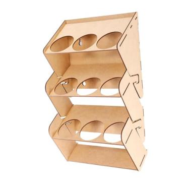 Imagem de Ｂｅｓｇａ Suporte para latas de spray, suporte de madeira para parede, organizador profissional de garagem, organizador de latas de tinta, para garrafas de