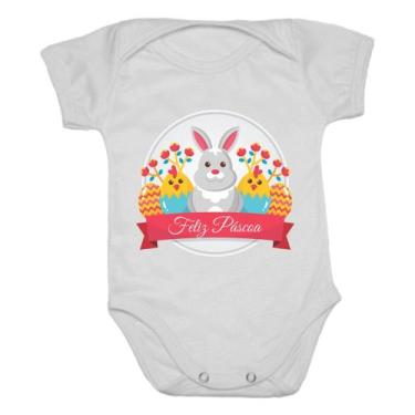 Imagem de Body de Bebê Feliz Páscoa - Vem Bebê, Pascoa07, M - Manga Longa
