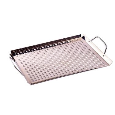 Imagem de Bandeja Grelha Churrasqueira Legumes Peixe Steak Inox Prana