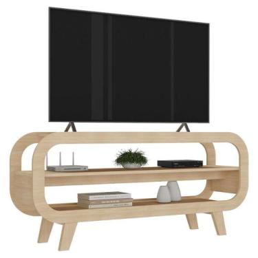 Imagem de Rack Bancada Para Tv 42" 122 Cm Mdf Naturale Arly - MILANI MOVELARIA