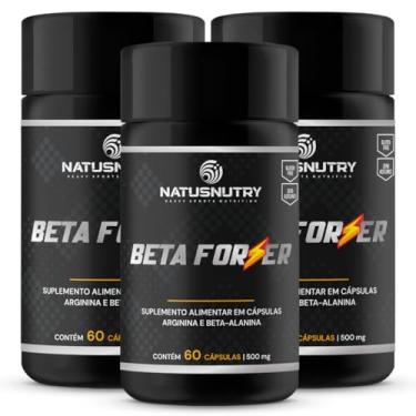 Imagem de Kit 3 BetaForser | Beta Alanina + Arginina | Suplemento Pré-Treino | Treinos Intensos, Performance Física | 60 Cápsulas
