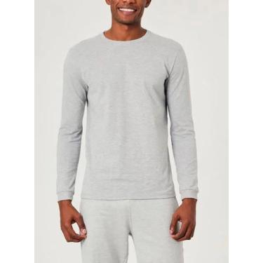 Imagem de Blusa Manga Longa Malwee 1000006658 Masculina Punhos Algodão T. P/XGG,