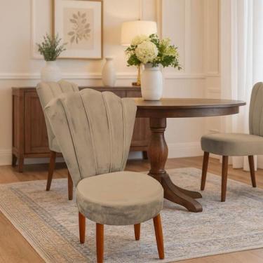 Imagem de Kit Duas Cadeira Com Encosto em Leque Anna - Moveis Águias, cacau