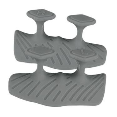 Imagem de Vaveren 2 peças de luvas de treino sem dedos para levantamento de peso, almofadas de proteção para musculação, Cinza