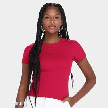 Imagem de Camiseta Colcci Baby Look Lisa Feminina-Feminino