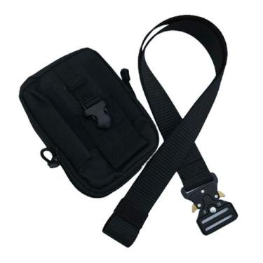 Imagem de Kit pochete tatica porta objetos / cinto tatico nylon com fivela de en
