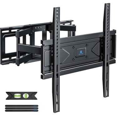 Imagem de Suporte de parede de TV Full Motion para a maioria das TVs de 32 a 70 polegadas, suporte de TV de parede para TV de 55 65 polegadas com rotação suave, inclinação, extensão, hardware e modelo de