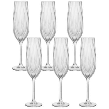 Imagem de Conjunto de 6 Taças Crex Optic de Champanhe de Cristal Ecológico 270ml - Bohemia