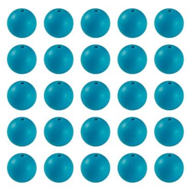 Imagem de Contas redondas de silicone 50 peças de contas focais de silicone de 15 mm contas espaçadoras soltas de borracha a granel para caneta faça você mesmo, chaveiro, pulseira, colar, joias, artesanato