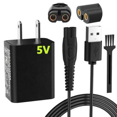 Imagem de Carregador de 5V para Philips Norelco OneBlade QP2724 QP2834 QP1324 MG5910 MG7910 MG9510 MG9520 PQ888 PQ889, cabo de alimentação de uma lâmina para barbeador Philips Norelco 2400 3600 cabo de