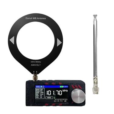 Imagem de Sopop SI4732 Mini receptor de rádio atualizado, firmware, alimentado por bateria, com amplificador de fone de ouvido embutido, suporte Hi-Z LSB USB AM FM, tamanho de bolso de banda completa