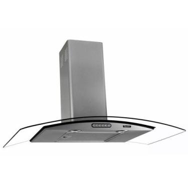 Imagem de Coifa de Parede 90cm Vidro Curvo Inox Duto Slim Terim Inox 220V, 220V