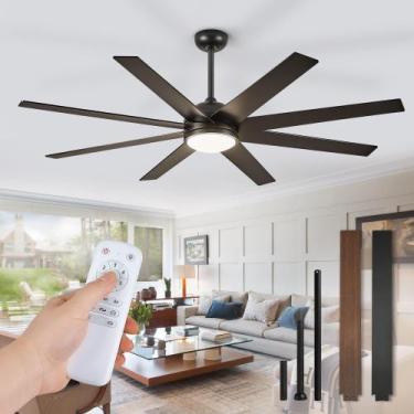 Imagem de Ventilador de teto Fanbulous 72" Black Outdoor Light Remote