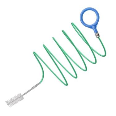 Imagem de Lyxheth Ferramenta de limpeza automática de drenagem de teto solar, limpador de tubo longo para carro, escova de limpeza de tubo automático flexível de 395 cm, limpador automotivo de orifício de