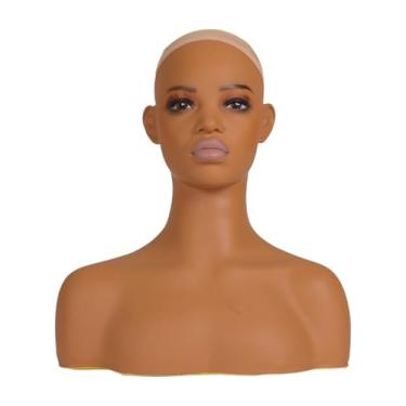 Imagem de harayaa Cabeça de manequim, busto, peruca, suporte para maquiagem, acessórios de cabelo, óculos de sol, lenços, chapéus e acessórios de beleza.