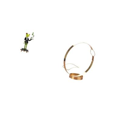 Imagem de Fenteer Suporte para Garrafa de Vinho com Escultura de Sapo, Estatueta Criativa de Animal, Organizador de Prateleira de Metal, Ornamento Decorativo de Mesa Pa