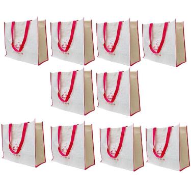 Imagem de Bolsa Ecobag Ecologica Kit 10 Uni Mercado Compras Retornavel Passeio