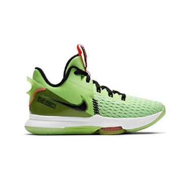 Imagem de Nike Men's Lebron Witness 5 Basketball Shoes Lime Glow/Bright Mango/White/Black CQ9380-300 (Numeric_9)