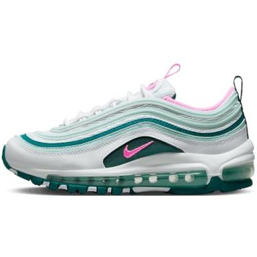 Imagem de Nike Tênis infantil Air Max 97 (921522-118, branco/azul-petróleo geodo/gelo jade/feitiço rosa), Branco/Geode Teal/Jade Ice/Pink Spell, 18
