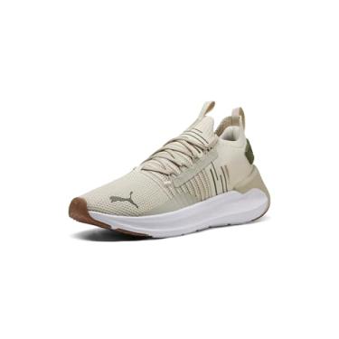 Imagem de PUMA Tênis de corrida masculino Softride Symmetry Fuzion, Desert Dust Alpine Snow Olive, 40 BR