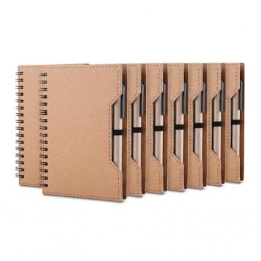 Imagem de Caderno Ecológico Espiral com Capa de Papelão, 70 Folhas sem Pauta, 14,5x11cm, com Caneta Reciclada e Sticky Notes (10)