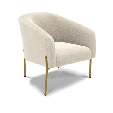 Imagem de Cadeira Sala de Jantar Pé de Ferro Dourado Stella Bouclê D03 - D'Rossi