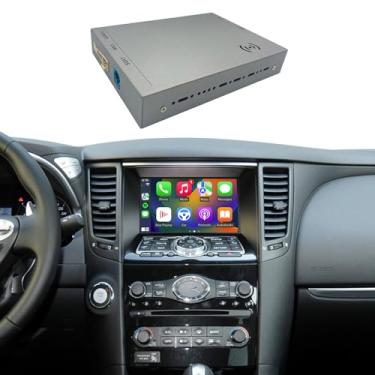 Imagem de CARAMCO Módulo automotivo CarPlay e Android compatível com Infiniti QX50 QX70 G25 G35 G37 EX25 EX30 EX35 EX37 FX35 FX37 FX50 Kit de retrofit Plug & Play compatível com câmera, áudio Bluetooth e