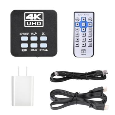 Imagem de HAYEAR Câmera de microscópio UHD 4 K 30 fps de 4 m, câmera de microscópio digital de saída síncrona HDMI USB, compatível com captura de imagem, gravador de vídeo, exposição e equilíbrio de branco