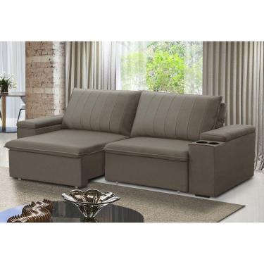 Imagem de Sofá Retrátil e Reclinável 3 Lugares 225cm com Porta Copos Ballarat Castor