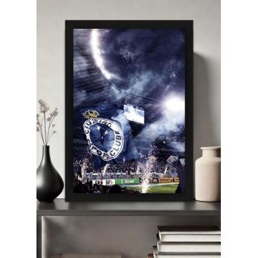 Imagem de Quadro Cruzeiro de Coração com Vidro e Moldura Preta Tam:A4 - Spark Lo