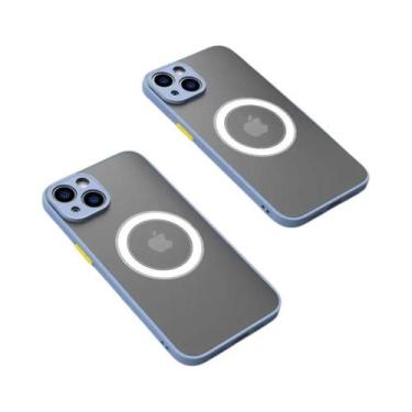 Imagem de Capa De Carregamento Sem Fio Matte Luxury Armor Magsafe Para iPhone pr