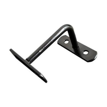 Imagem de SUPORTE P&J CORRIMÃO PRETO 764949 - Suporte para Corrimão de Aço Zinca