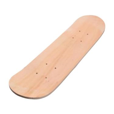 Imagem de RNXRZANK Deck de Skate em Branco para Crianças, Deck de Longboard de Madeira em Branco, Substituição Versátil, Pintura Artística Sem Pintura para Crianças Inic