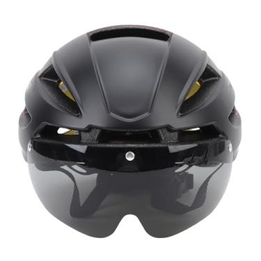 Imagem de RiToEasysports Capacete de Ciclismo, Capacete de Bicicleta Com Luz LED Ajustável Com óculos de Proteção contra Poeira e para Bicicletas de Estrada de Montanha para Passeios Noturnos (Roxa)