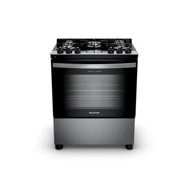 Imagem de Fogão Brastemp 5 Bocas Cor Inox Com Mesa de Vidro, Turbo Chama e Timer - BFS5XAR