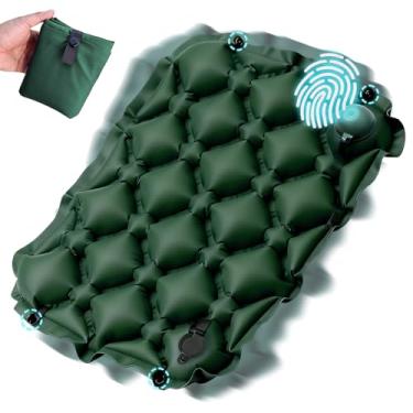 Imagem de Sekey Almofada de assento inflável com válvula de pressão - almofada de assento de avião de 5 cm de espessura, ultra portátil e leve, para voos longos, estádio, acampamento, escritório, viagem de