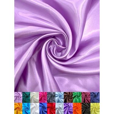 Imagem de EOVEA - Tecido de cetim brilhante da The Yard – Material de poliéster liso para costura, estofamento, forro, decoração, fantasias e artesanato DIY – 152 cm de largura, tecido leve e drapeado macio